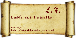 Ladányi Hajnalka névjegykártya